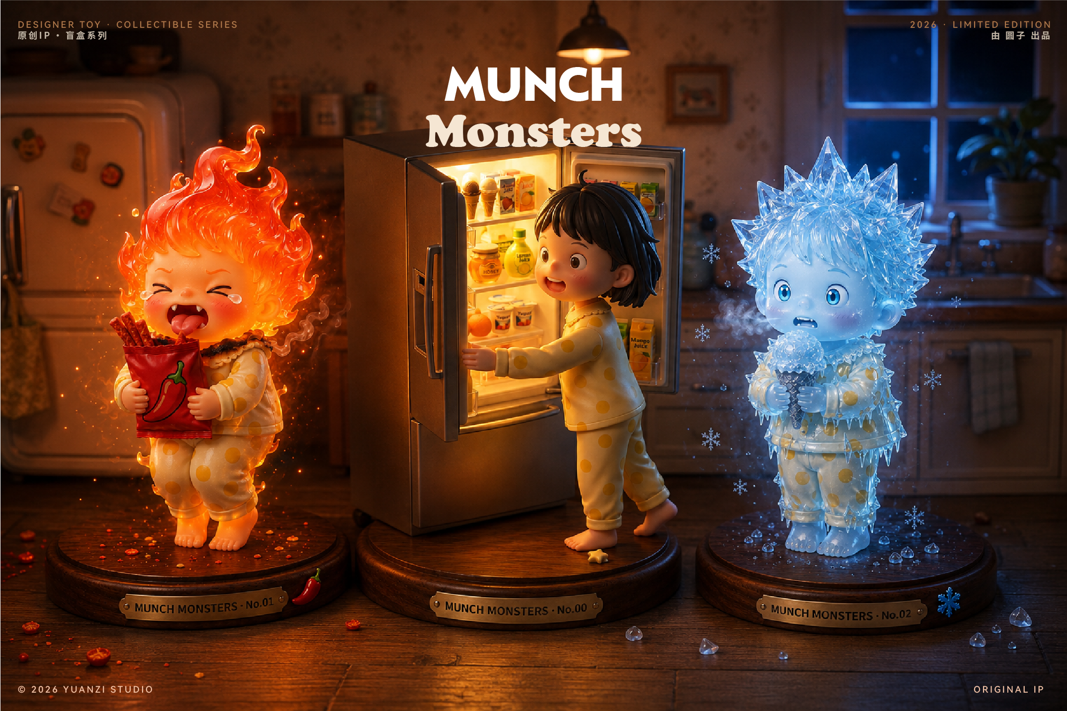 Munch Monsters 冰霜与火焰怪兽主视觉