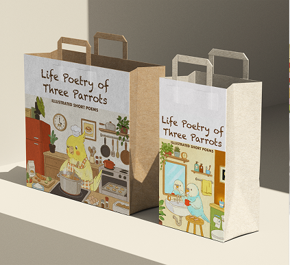 Three Parrots' Bakery 手提包装袋展示