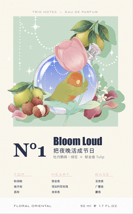 Trio Notes N°1 Bloom Loud 香氛系列设计